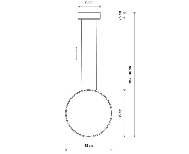Lampa sufitowa wisząca Industrialna Loft CIRCOLO LED SV-45 S BLACK 10860 NOWODVORSKI Lighting 4000K 18W oświetleniowa żyrandol nowoczesna metal czarna czarny zwis Inspiracje Premium
