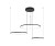 Lampa sufitowa wisząca Industrialna Loft CIRCOLO LED SH-60/45/30 10817 NOWODVORSKI Lighting 3000K 45W oświetleniowa żyrandol nowoczesna metal z trzech kół okręgów czarna czarny zwis Inspiracje Premium