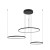 Lampa sufitowa wisząca Industrialna Loft CIRCOLO LED SH-60/45/30 10867 NOWODVORSKI Lighting 4000K 45W oświetleniowa żyrandol nowoczesna metal z trzech kół okręgów czarna czarny zwis Inspiracje Premium
