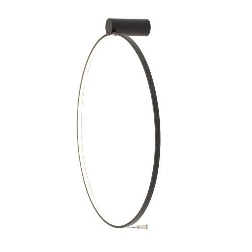 Lampa ścienna kinkiet CIRCOLO LED M CH-60 10815 NOWODVORSKI Lighting 21W 3000K 60cm Industrialna Loft oprawa oświetleniowa nowoczesny dekoracyjny koło okrąg metalowy czarna czarny Inspiracje Premium