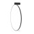 Lampa ścienna kinkiet CIRCOLO LED M CH-60 10815 NOWODVORSKI Lighting 21W 3000K 60cm Industrialna Loft oprawa oświetleniowa nowoczesny dekoracyjny koło okrąg metalowy czarna czarny Inspiracje Premium