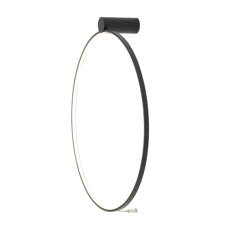 Lampa ścienna kinkiet CIRCOLO LED M CH-60 10815 NOWODVORSKI Lighting 21W 3000K 60cm Industrialna Loft oprawa oświetleniowa nowoczesny dekoracyjny koło okrąg metalowy czarna czarny Inspiracje Premium