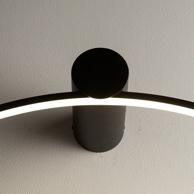 Lampa ścienna kinkiet CIRCOLO LED M CH-60 10815 NOWODVORSKI Lighting 21W 3000K 60cm Industrialna Loft oprawa oświetleniowa nowoczesny dekoracyjny koło okrąg metalowy czarna czarny Inspiracje Premium