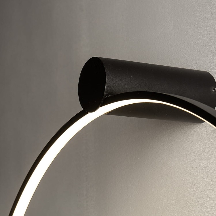 Lampa ścienna kinkiet CIRCOLO LED M CH-60 10815 NOWODVORSKI Lighting 21W 3000K 60cm Industrialna Loft oprawa oświetleniowa nowoczesny dekoracyjny koło okrąg metalowy czarna czarny Inspiracje Premium