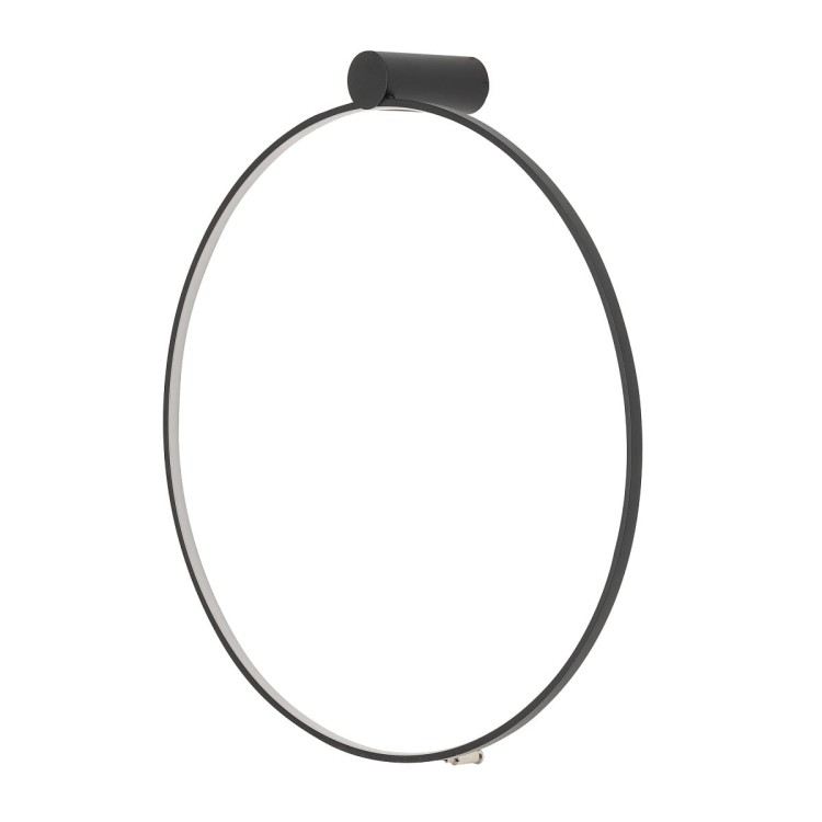 Lampa ścienna kinkiet CIRCOLO LED M CH-60 10815 NOWODVORSKI Lighting 21W 3000K 60cm Industrialna Loft oprawa oświetleniowa nowoczesny dekoracyjny koło okrąg metalowy czarna czarny Inspiracje Premium