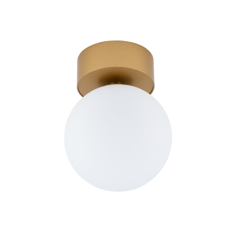 Lampa sufitowa Loft KIER S GOLD 10623 NOWODVORSKI Lighting G9 nowoczesna oprawa oświetleniowa kula biała plafon biało-złoty złota metal szkło Inspiracje Premium