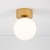 Lampa sufitowa Loft KIER S GOLD 10623 NOWODVORSKI Lighting G9 nowoczesna oprawa oświetleniowa kula biała plafon biało-złoty złota metal szkło Inspiracje Premium