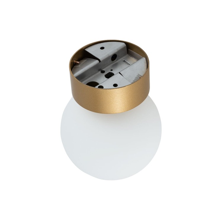 Lampa sufitowa Loft KIER S GOLD 10623 NOWODVORSKI Lighting G9 nowoczesna oprawa oświetleniowa kula biała plafon biało-złoty złota metal szkło Inspiracje Premium