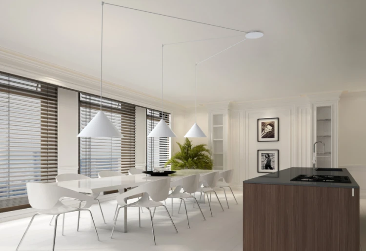 Klosz Loft CAMELEON ZENITH L WHITE 8071 NOWODVORSKI Lighting do przewodu lampy sufitowej wiszącej oświetlenia żyrandolu nowoczesna dla systemu cameleon kameleon biały Inspiracje Premium