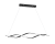 Lampa sufitowa wisząca fale Industrialna Loft GRANT BLACK 38W LED ML8609 Milagro 4000K 100cm nowoczesna oprawa oświetleniowa wyginana metal żyrandol czarny czarna zwis Inspiracje Premium