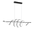 Lampa sufitowa wisząca fale Industrialna Loft TWIST BLACK 90W LED ML8608 Milagro 4000K 111cm nowoczesna oprawa oświetleniowa wyginana metal żyrandol czarny czarna zwis Inspiracje Premium