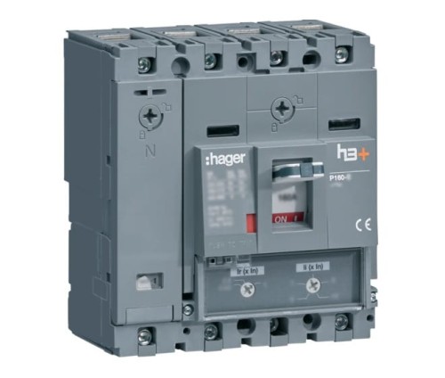 Wyłącznik mocy MCCB h3+ P160 4P 125A HHS127DC Hager 25kA TM