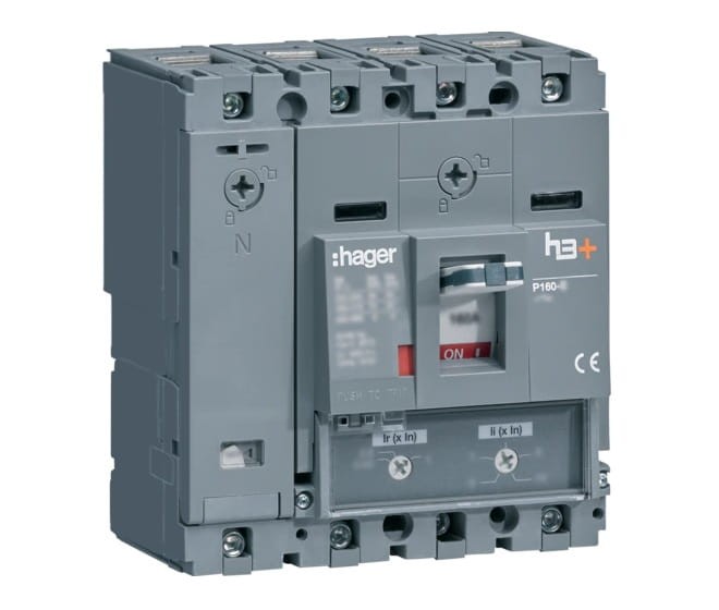 Wyłącznik mocy MCCB h3+ P160 4P 125A HHS127DC Hager 25kA TM