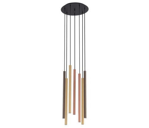 Lampa sufitowa wisząca żyrandol punktowa Industrialna LASER MULTICOLOUR VII 10704 NOWODVORSKI Lighting G9 Loft nowoczesna oprawa oświetleniowa nad stół blat wyspę tuba zwis Inspiracje Premium multikolor