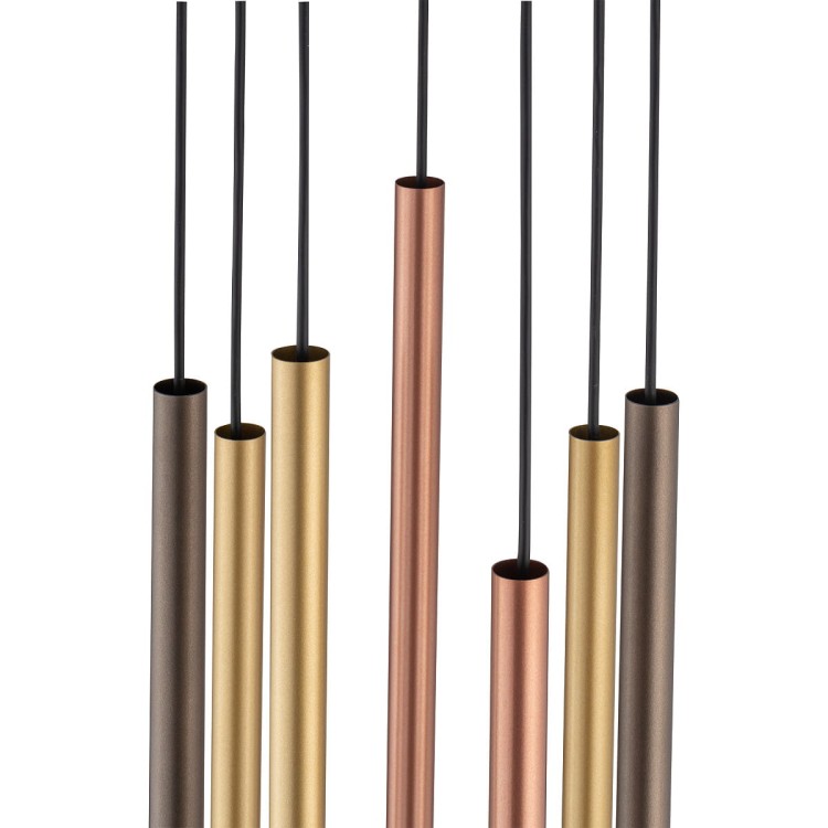 Lampa sufitowa wisząca żyrandol punktowa Industrialna LASER MULTICOLOUR VII 10704 NOWODVORSKI Lighting G9 Loft nowoczesna oprawa oświetleniowa nad stół blat wyspę tuba zwis Inspiracje Premium multikolor