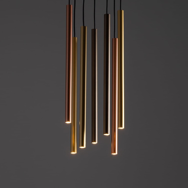Lampa sufitowa wisząca żyrandol punktowa Industrialna LASER MULTICOLOUR VII 10704 NOWODVORSKI Lighting G9 Loft nowoczesna oprawa oświetleniowa nad stół blat wyspę tuba zwis Inspiracje Premium multikolor