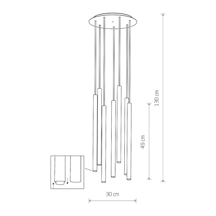 Lampa sufitowa wisząca żyrandol punktowa Industrialna LASER MULTICOLOUR VII 10704 NOWODVORSKI Lighting G9 Loft nowoczesna oprawa oświetleniowa nad stół blat wyspę tuba zwis Inspiracje Premium multikolor