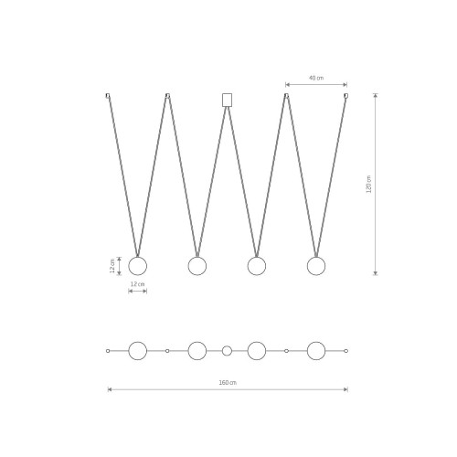 Lampa sufitowa wisząca Industrialna Loft SLING IV 10354 NOWODVORSKI Lighting 4x G9 nowoczesna oprawa oświetleniowa kula kule białe metal żyrandol czarna poczwórna zwis Inspiracje Premium
