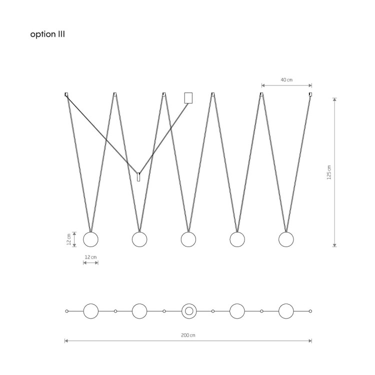 Lampa sufitowa wisząca Industrialna Loft SLING V 10355 NOWODVORSKI Lighting 5x G9 nowoczesna oprawa oświetleniowa kula kule białe metal żyrandol czarna pięciokrotna zwis Inspiracje Premium