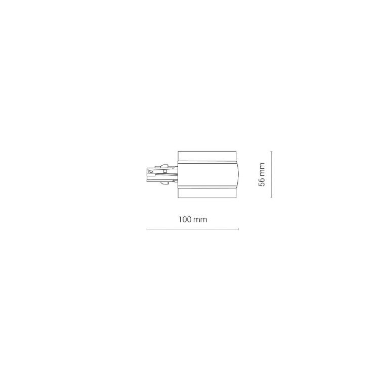 Końcówka zasilająca prawa do Szynoprzewodu Szyny CTLS RECESSED POWER END CAP RIGHT BLACK PE-R 8690 NOWODVORSKI Lighting Loft nowoczesna trójfazowa 3 fazowa 3F sufitowy ścienny oświetlenie szynowe listwa podtynkowa 230V czarna Inspiracje Premium