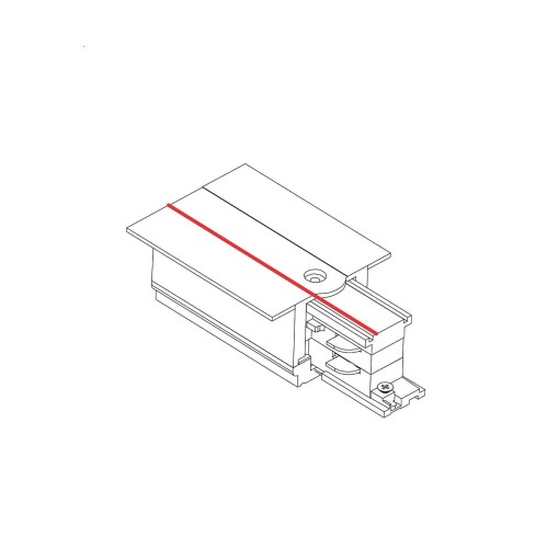 Końcówka zasilająca prawa do Szynoprzewodu Szyny CTLS RECESSED POWER END CAP RIGHT WHITE PE-R 8691 NOWODVORSKI Lighting Loft nowoczesna trójfazowa 3 fazowa 3F sufitowy ścienny oświetlenie szynowe listwa podtynkowa 230V biała Inspiracje Premium