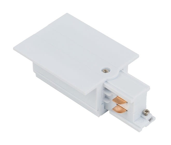 Końcówka zasilająca lewa do Szynoprzewodu Szyny CTLS RECESSED POWER END CAP LEFT WHITE PE-L 8234 NOWODVORSKI Lighting Loft nowoczesna trójfazowa 3 fazowa 3F sufitowy ścienny oświetlenie szynowe listwa podtynkowa 230V biała Inspiracje Premium