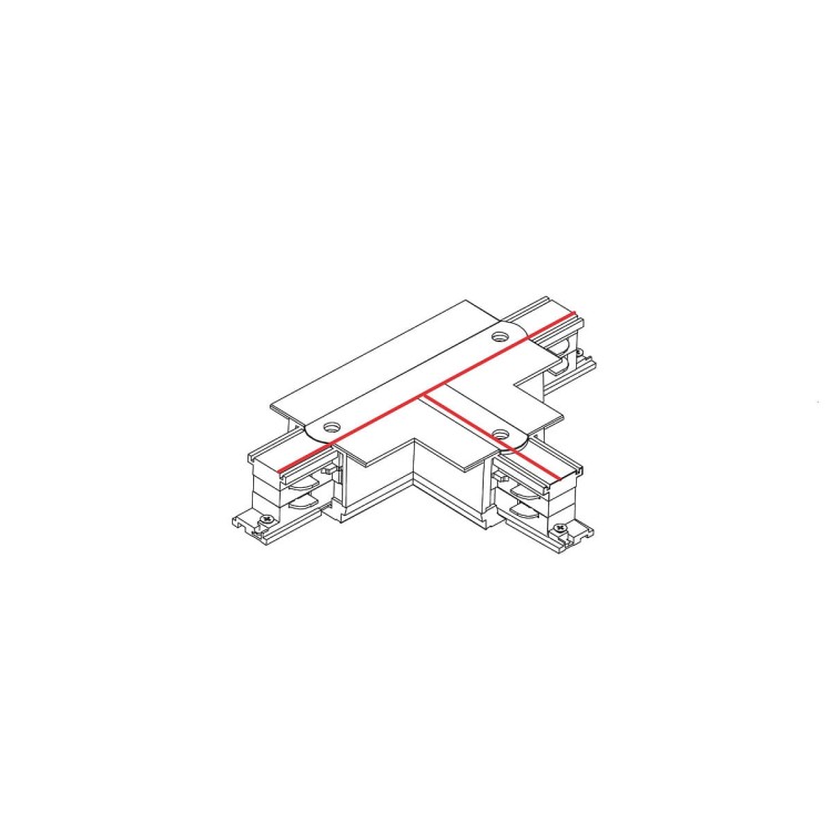Łącznik do szynoprzewodu T CTLS RECESSED POWER T CONNECTOR RIGHT BLACK T-R1 8246 NOWODVORSKI Lighting Loft nowoczesna trójfazowa 3 fazowa 3F sufitowy ścienny do oświetlenie szynowe listwa podtynkowy szynoprzewodów złączka czarny Inspiracje Premium