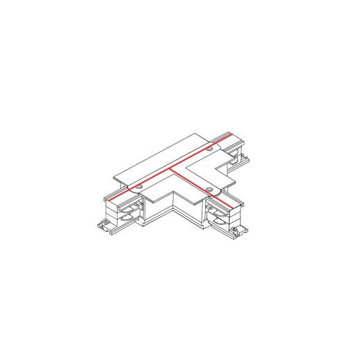 Łącznik do szynoprzewodu T CTLS RECESSED POWER T CONNECTOR RIGHT 2 BLACK T-R2 8682 NOWODVORSKI Lighting Loft nowoczesna trójfazowa 3 fazowa 3F sufitowy ścienny do oświetlenie szynowe listwa podtynkowy szynoprzewodów złączka czarny Inspiracje Premium