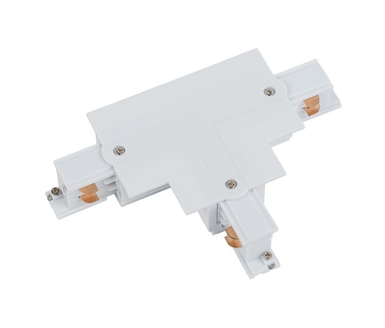 Łącznik do szynoprzewodu T CTLS RECESSED POWER T CONNECTOR LEFT WHITE T-L1 8247 NOWODVORSKI Lighting Loft nowoczesna trójfazowa 3 fazowa 3F sufitowy ścienny do oświetlenie szynowe listwa podtynkowy szynoprzewodów złączka biały Inspiracje Premium