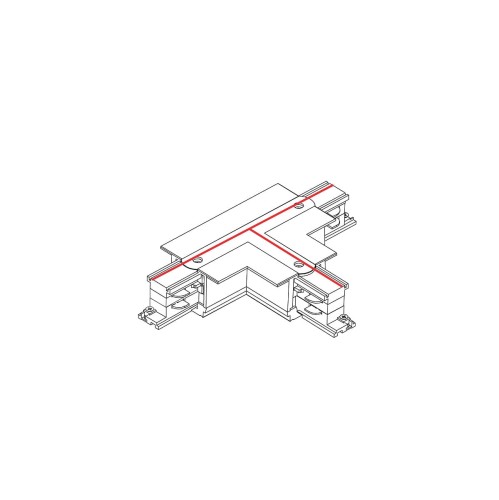 Łącznik do szynoprzewodu T CTLS RECESSED POWER T CONNECTOR LEFT WHITE T-L1 8247 NOWODVORSKI Lighting Loft nowoczesna trójfazowa 3 fazowa 3F sufitowy ścienny do oświetlenie szynowe listwa podtynkowy szynoprzewodów złączka biały Inspiracje Premium