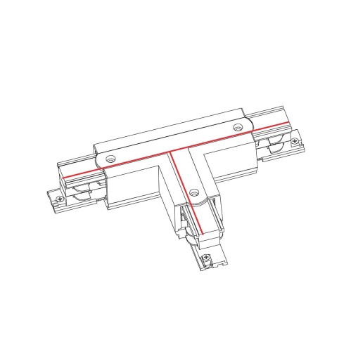 Łącznik do szynoprzewodu T CTLS POWER T CONNECTOR RIGHT 1 WHITE T-R1 8241 NOWODVORSKI Lighting Loft nowoczesna trójfazowa 3 fazowa 3F sufitowy ścienny do oświetlenie szynowe listwa natynkowy szynoprzewodów złączka biały Inspiracje Premium