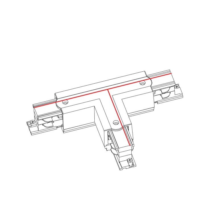 Łącznik do szynoprzewodu T CTLS POWER T CONNECTOR LEFT 1 WHITE T-L1 8243 NOWODVORSKI Lighting Loft nowoczesna trójfazowa 3 fazowa 3F sufitowy ścienny do oświetlenie szynowe listwa natynkowy szynoprzewodów złączka biały Inspiracje Premium