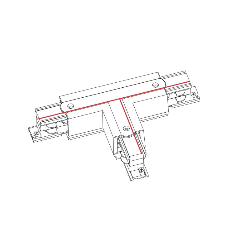 Łącznik do szynoprzewodu T CTLS POWER T CONNECTOR LEFT 2 BLACK T-L2 8237 NOWODVORSKI Lighting Loft nowoczesna trójfazowa 3 fazowa 3F sufitowy ścienny do oświetlenie szynowe listwa natynkowy szynoprzewodów złączka czarny Inspiracje Premium