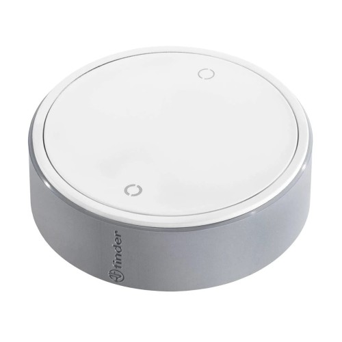 Przycisk bezprzewodowy 2-kanałowy 1Y.13.B10 Finder YESLY BLISS BEYON Bluetooth do sterownia światłem i urządzeniami Kompatybilny z Amazon Alexa Google Home dwukanałowy dwa kanały biały