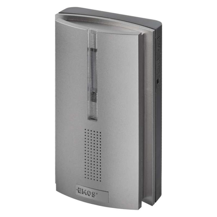 Dzwonek bezprzewodowy P5763 Emos 120m z Self-Learning Repeater Srebrny