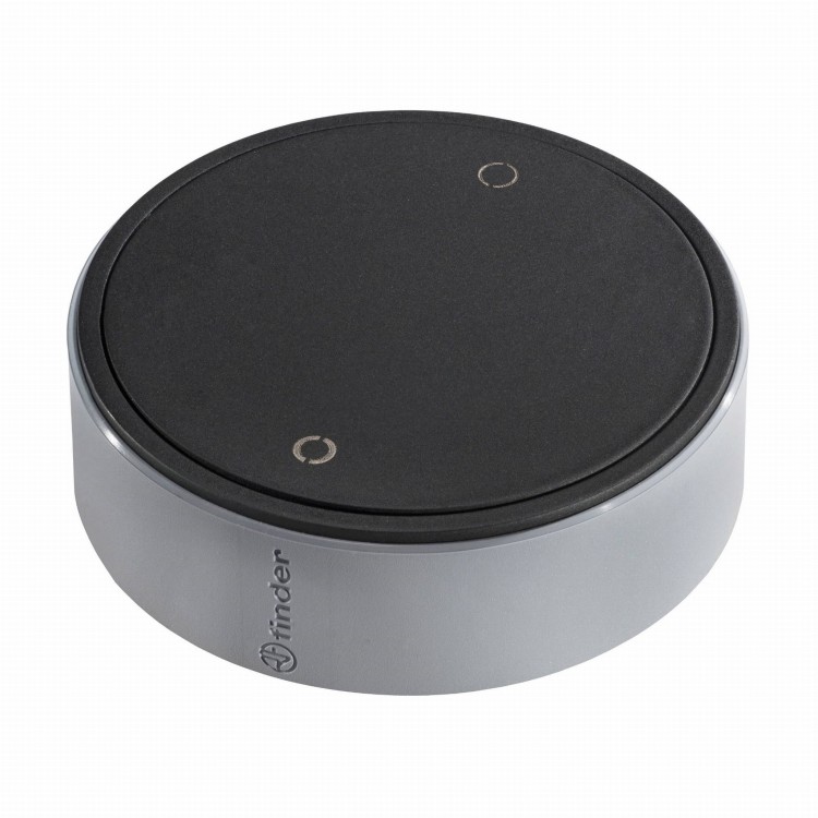 Przycisk bezprzewodowy 2-kanałowy 1Y.13.B12 Finder YESLY BLISS BEYON Bluetooth do sterownia światłem i urządzeniami Kompatybilny z Amazon Alexa Google Home dwukanałowy dwa kanały czarny
