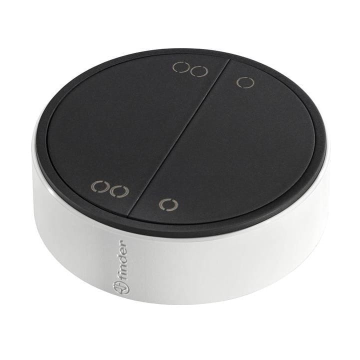 Przycisk bezprzewodowy 4-kanałowy 1Y.13.B22 Finder YESLY BLISS BEYON Bluetooth do sterownia światłem i urządzeniami Kompatybilny z Amazon Alexa Google Home czterokanałowy cztery kanały czarny