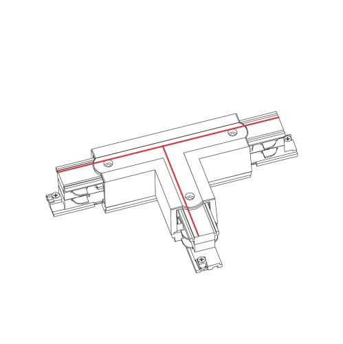 Łącznik do szynoprzewodu T CTLS POWER T CONNECTOR RIGHT 2 WHITE T-R2 8703 NOWODVORSKI Lighting Loft nowoczesna trójfazowa 3 fazowa 3F sufitowy ścienny do oświetlenie szynowe listwa natynkowy szynoprzewodów złączka biały Inspiracje Premium