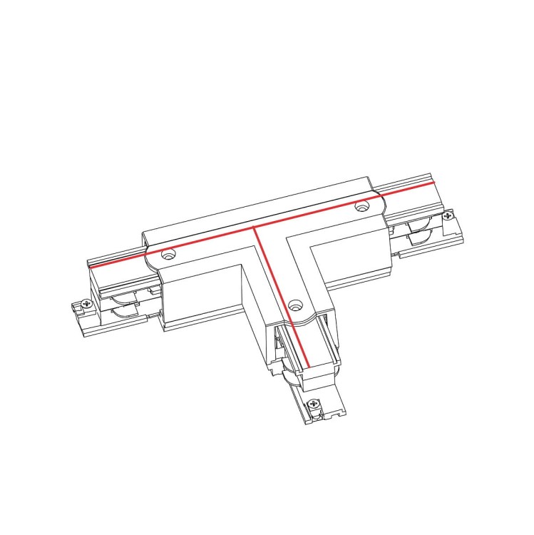 Łącznik do szynoprzewodu T CTLS POWER T CONNECTOR RIGHT 2 WHITE T-R2 8703 NOWODVORSKI Lighting Loft nowoczesna trójfazowa 3 fazowa 3F sufitowy ścienny do oświetlenie szynowe listwa natynkowy szynoprzewodów złączka biały Inspiracje Premium