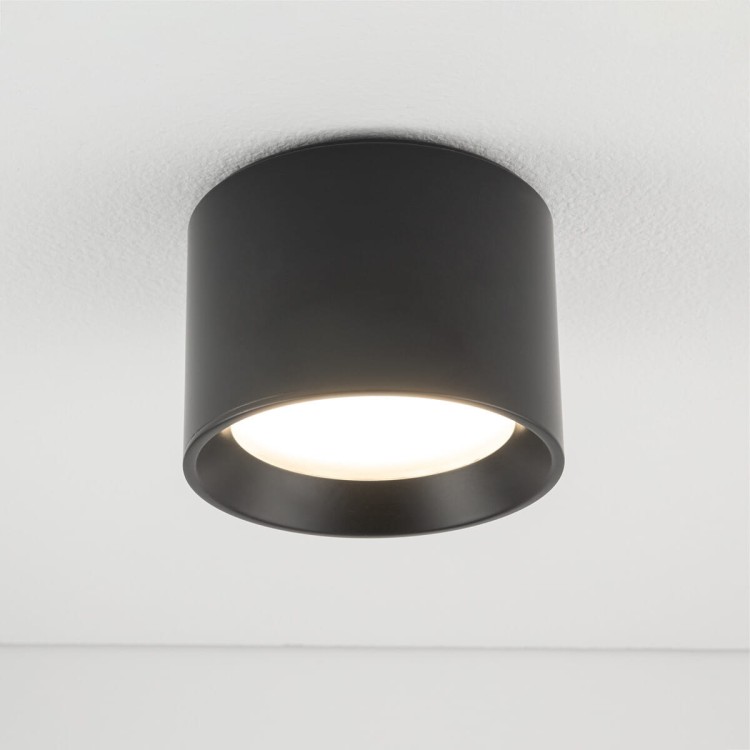 Lampa sufitowa downlight natynkowa MAUN BL CG BLACK 10482 NOWODVORSKI Lighting GX53 10 cm Spot oświetleniowa nowoczesna sufitowa metal czarna Inspiracje Premium