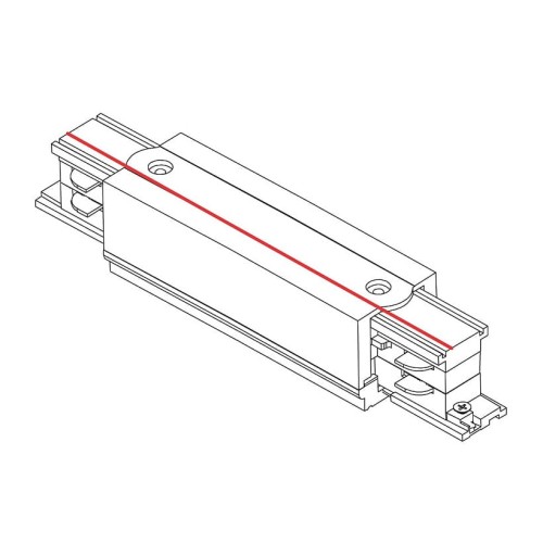 Łącznik do szynoprzewodu środkowy prosty zasilający CTLS POWER STRAIGHT CONNECTOR WHITE 8707 NOWODVORSKI Lighting Loft nowoczesna trójfazowa 3 fazowa 3F oświetlenie szynowe listwa natynkowa szynoprzewodów złączka prosta biały Inspiracje Premium