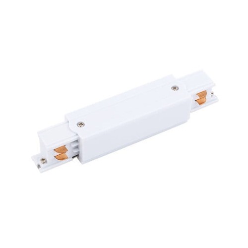 Łącznik do szynoprzewodu środkowy prosty zasilający CTLS POWER STRAIGHT CONNECTOR WHITE 8707 NOWODVORSKI Lighting Loft nowoczesna trójfazowa 3 fazowa 3F oświetlenie szynowe listwa natynkowa szynoprzewodów złączka prosta biały Inspiracje Premium