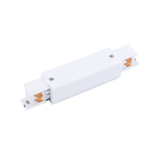 Łącznik do szynoprzewodu środkowy prosty zasilający CTLS POWER STRAIGHT CONNECTOR WHITE 8707 NOWODVORSKI Lighting Loft nowoczesna trójfazowa 3 fazowa 3F oświetlenie szynowe listwa natynkowa szynoprzewodów złączka prosta biały Inspiracje Premium