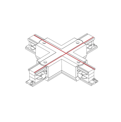 Łącznik do szynoprzewodu krzyżowy X CTLS POWER X CONNECTOR WHITE 8701 NOWODVORSKI Lighting Loft nowoczesna trójfazowa 3 fazowa 3F sufitowy ścienny do oświetlenie szynowe listwa natynkowa szynoprzewodów złączka biały Inspiracje Premium