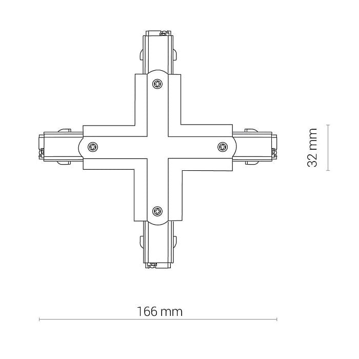 Łącznik do szynoprzewodu krzyżowy X CTLS POWER X CONNECTOR WHITE 8701 NOWODVORSKI Lighting Loft nowoczesna trójfazowa 3 fazowa 3F sufitowy ścienny do oświetlenie szynowe listwa natynkowa szynoprzewodów złączka biały Inspiracje Premium