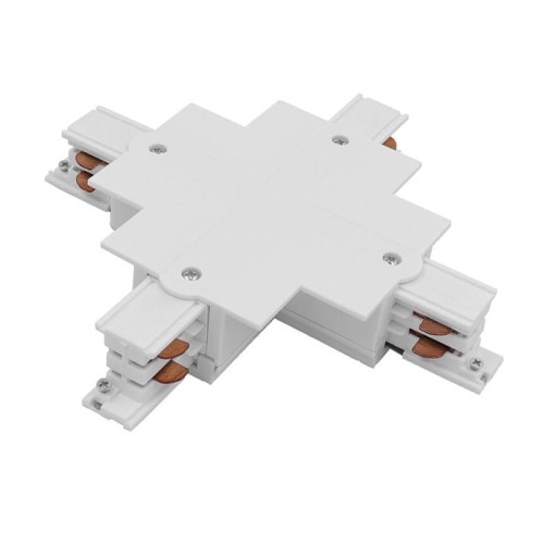 Łącznik do szynoprzewodu krzyżowy X CTLS RECESSED POWER X CONNECTOR WHITE 8678 NOWODVORSKI Lighting Loft nowoczesna trójfazowa 3 fazowa 3F sufitowy do oświetlenie szynowe listwa podtynkowa szynoprzewodów wpuszczany złączka biały Inspiracje Premium