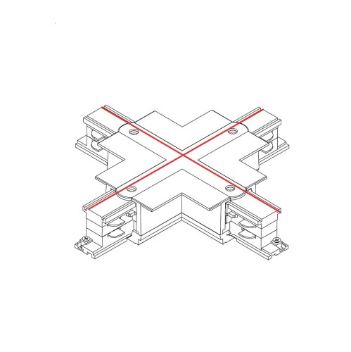 Łącznik do szynoprzewodu krzyżowy X CTLS RECESSED POWER X CONNECTOR BLACK 8680 NOWODVORSKI Lighting Loft nowoczesna trójfazowa 3 fazowa 3F sufitowy do oświetlenie szynowe listwa podtynkowa szynoprzewodów wpuszczany złączka czarny Inspiracje Premium