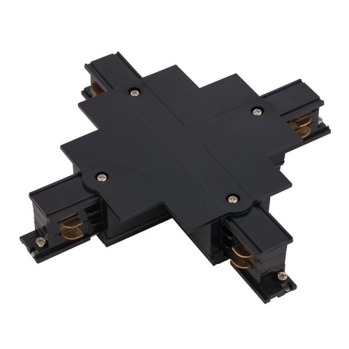 Łącznik do szynoprzewodu krzyżowy X CTLS RECESSED POWER X CONNECTOR BLACK 8680 NOWODVORSKI Lighting Loft nowoczesna trójfazowa 3 fazowa 3F sufitowy do oświetlenie szynowe listwa podtynkowa szynoprzewodów wpuszczany złączka czarny Inspiracje Premium