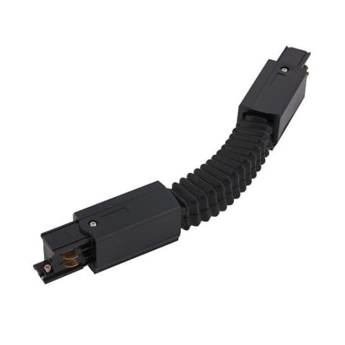 Łącznik do szynoprzewodu elastyczny giętki CTLS POWER FLEX CONNECTOR BLACK 8700 NOWODVORSKI Lighting Loft nowoczesna trójfazowa 3 fazowa 3F sufitowy do oświetlenie szynowe listwa natynkowa szynoprzewodów złączka czarny Inspiracje Premium