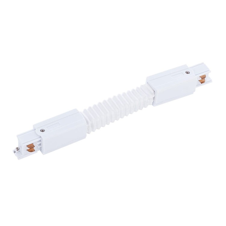 Łącznik do szynoprzewodu elastyczny giętki CTLS POWER FLEX CONNECTOR WHITE 8698 NOWODVORSKI Lighting Loft nowoczesna trójfazowa 3 fazowa 3F sufitowy do oświetlenie szynowe listwa natynkowa szynoprzewodów złączka biały Inspiracje Premium